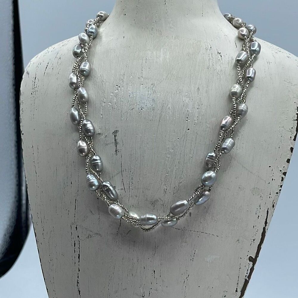 Cape Cod Roped Freshwater Pearl Necklace.